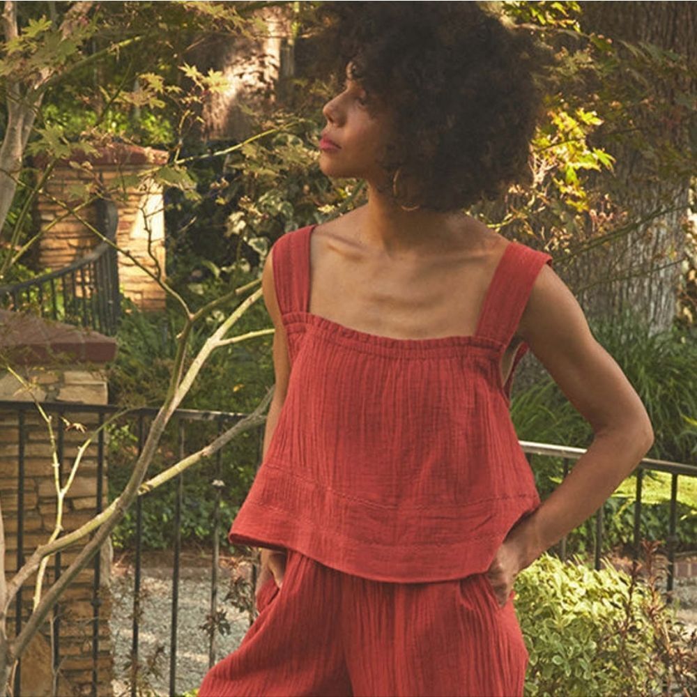 The Odells Leah Top in Affogato Size Medium